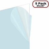 24x36 Flexible Plastic Sheet (5 Pack), 0.03 Thick, For Poster Picture Document ,$101 MSRP