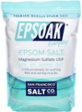 Epsoak Epsom Salt 19lbs Magnesium Sulfate USP Resealable Bulk Bag ,$34 MSRP