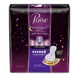 Poise Overnight Incontinence Pads, Ultimate Absorbency, 75% Wider Back, 72 Count , $33 MSRP