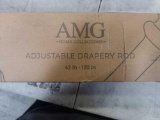 AMG ADJUSTABLE DRAPERY ROD, 42in-120in
