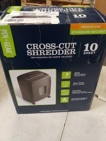 Casemate Cross-cut Shredder 10 Sheet Medium,$19 MSRP