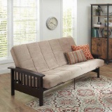 Better Homes and Gardens Stonehaven Wood Arm Futon with Tan Mattress,$225 MSRP