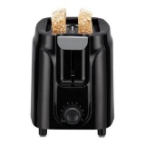 MS 2 SLICE BLACK TOASTER,$8 MSRP