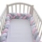LOAOL Baby Crib Bumper Knotted Braided Plush Nursery Cradle,$35 MSRP
