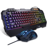 Havit Keyboard Rainbow Backlit Wired Gaming Keyboard Mouse Combo,$59 MSRP