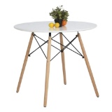 Kitchen Dining Table White Round Coffee Table,$82 MSRP