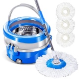 Spin Mop and Bucket with 3 Microfiber Mop Heads,$33 MSRP