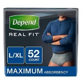 Depend Real Fit Incontinence,$54 MSRP