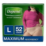 Depend FIT-FLEX Incontinence Underwear for Women,$35 MSRP