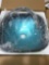 eclife Turquoise Square Bathroom Sink Artistic Tempered Glass Vessel Sink Combo, $85 MSRP