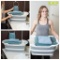 Kool Kitchen Pros Collapsible Laundry Basket - Foldable Plastic Laundry Hamper $30 MSRP
