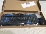 Gaming Wireless 2.4G Keyboard and Mouse Set to Computer Multimedia Gamer, $17 MSRP