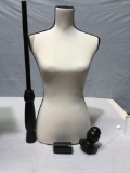 Female Dress Form Mannequin Torso Body with Black Adjustable Tripod Stand, $53 MSRP