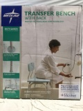Medline Microban Medical Transfer Bench with Antimicrobial Protection for Bath Safety, $64 MSRP