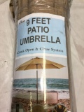 9 Foot Outdoor Patio Umbrella with Tilt & Crank Beige, $61 MSRP