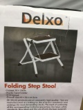 Delxo Step Stool Stepladders Folding Step Ladder with Handgrip, $32 MSRP