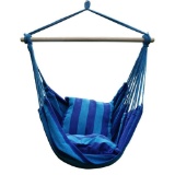 Blissun Hanging Hammock Chair, Hanging Swing Chair with Two Cushions,(Seaside Stripe) $30 MSRP