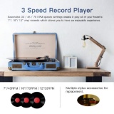 Vinyl Record Player, dodocool Vintage Turntable 3-Speed with Blue Tooth $56 MSRP