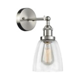 CLAXY Ecopower Industrial Edison Simplicity Glass Wall Sconce Brushed Nickel $29 MSRP