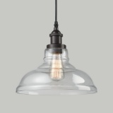 CLAXY Ecopower Industrial Edison Vintage Style 1-Light Pendant Glass Hanging Light $39 MSRp