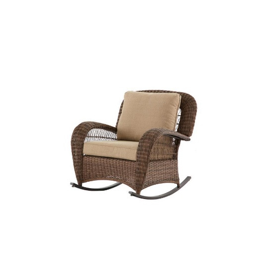 Hampton Bay Beacon Park Wicker Outdoor Rocking Chair, $199 MSRP