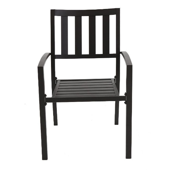 Hampton Bay Brown Slat Outdoor Dining Chair, $68 MSRP