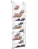 Over Door White Shoe Rack Organiser - 36 Pair Storage Unit,$13 MSRP