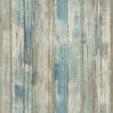 RoomMates Blue Distressed Wood Peel and Stick Wallpaper,$34 MSRP