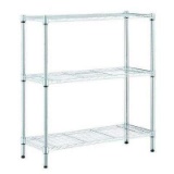 3-Shelf Steel Wire Chrome Finish Shelving Unit, $22 MSRP