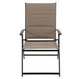 Mix and Match Folding Steel Outdoor Dining Chair in Cafe Sling, $41 MSRP