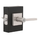 Kwikset Halifax Satin Nickel Square Keyed Entry Door Lever, $50 MSRP