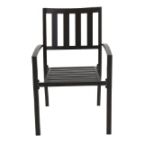 Hampton Bay Brown Slat Outdoor Dining Chair, $68 MSRP