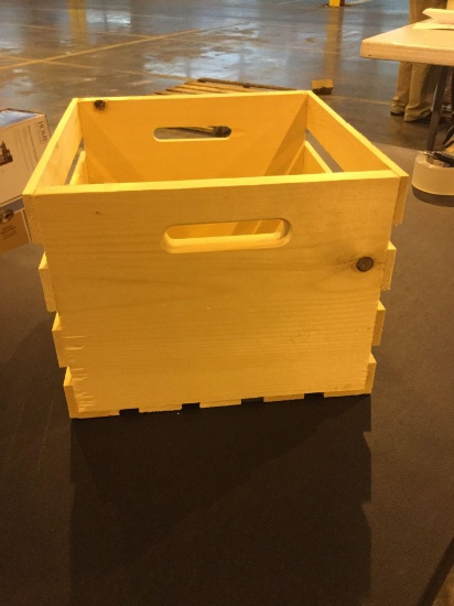 Crates and Pallet 13.5 in. x 12.5 in. x 9.5 in. Medium Wood Crate, $14 MSRP