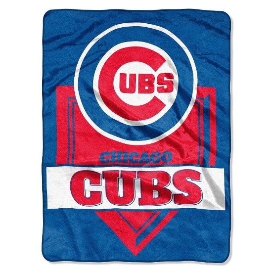 The Northwest Company MLB Chicago Cubs Royal Plush Raschel Throw,$42 MSRP