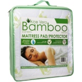 Cool Comfortable Hypoallergenic Aloe Vera Bamboo Essence Fitted Mattress Pad $22.72 MSRP