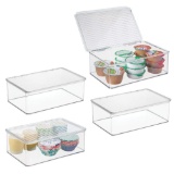 Plastic Stackable Food Storage Container Bin With Hinged Lid - $31.00 MSRP