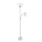 Simple Designs Home LF2000-SLV Simple Designs Floor Lamp with Reading Light - $30 MSRP