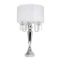 Elegant Designs LT1034-WHT Trendy Sheer Table Lamp with Hanging Crystals, Sheer Shade $54.58 MSRP