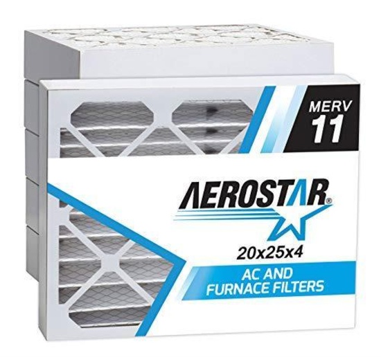 Aerostar 20 X 25 X 4 Merv 11 Pleated Air Filter, Pleated (pack Of 6),$138 MSRP