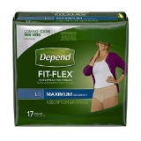 Depend FIT-Flex Incontinence Underwear for Women, Maximum Absorbency,$35 MSRP