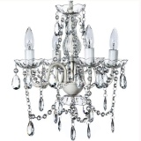 Gypsy Color 4 Arm CRYSTAL WHITE Small Acrylic CRYSTAL CHANDELIER, $79 MSRP