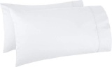 AmazonBasics 400 Thread Count Pillow Cases - Standard, Set of 2, White