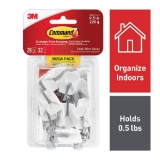 Command Wire Hooks Mega Pack, Small, White, 28-Hooks (17067-MPES) ,$17 MSRP