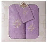 Westward Ho! Diamonds Embroidery Box Towel, Purple - $23 MSRP