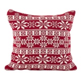 SARO LIFESTYLE Winter Snowflake Nordic Design Poly Filled Throw Pillow - $13 MSRP