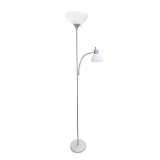 Simple Designs Home LF2000-SLV Simple Designs Floor Lamp with Reading Light - $30 MSRP