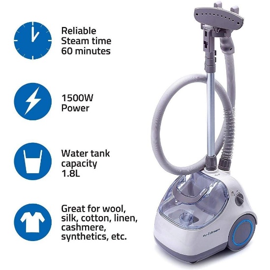 PurSteam Elite Garment Steamer, Heavy Duty Powerful Fabric Steamer with Fabric Brush - $69.99 MSRP