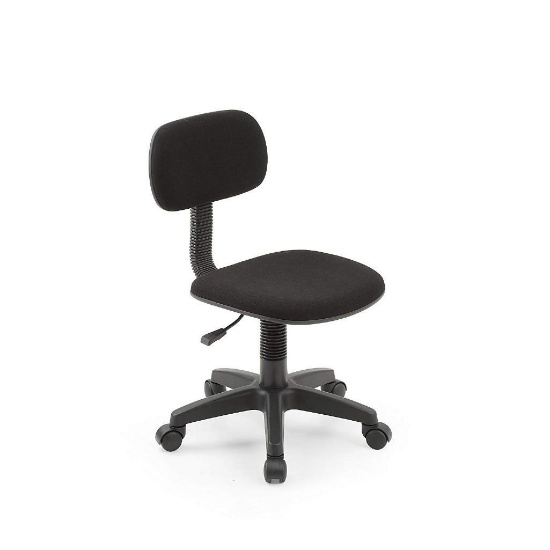 Hodedah Armless, Low-Back, Adjustable Height, Swiveling Task Chair with Padded Back - $21.46 MSRP