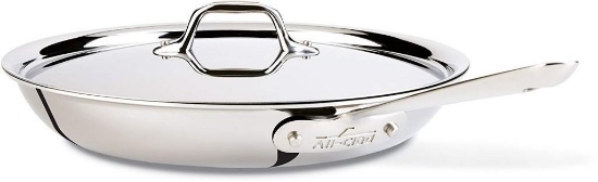 All-Clad 41126 Stainless Steel Fry Pan with Lid, Dishwasher Safe , Tri-Ply Bonded - $129.00 MSRP
