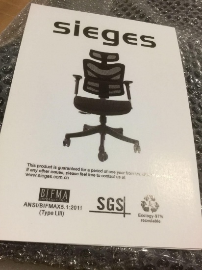 Sieges Ergonomic High Mesh Office Adjustable Headrest $167.39 MSRP